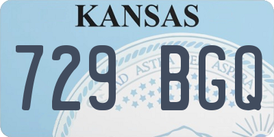 KS license plate 729BGQ
