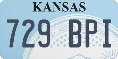 KS license plate 729BPI