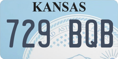 KS license plate 729BQB
