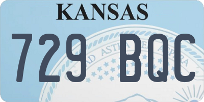 KS license plate 729BQC