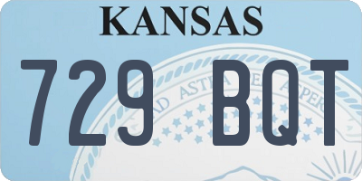 KS license plate 729BQT