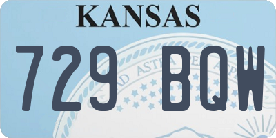 KS license plate 729BQW