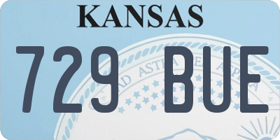 KS license plate 729BUE
