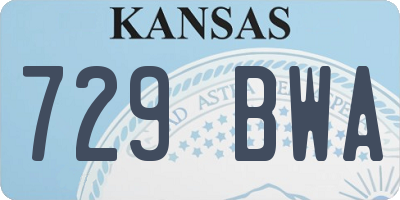 KS license plate 729BWA