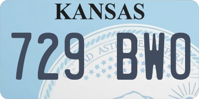 KS license plate 729BWO