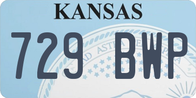 KS license plate 729BWP