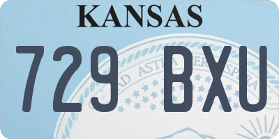 KS license plate 729BXU