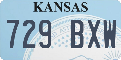 KS license plate 729BXW