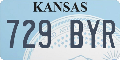 KS license plate 729BYR