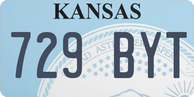 KS license plate 729BYT