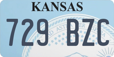 KS license plate 729BZC