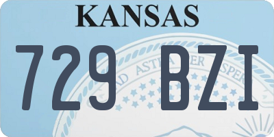 KS license plate 729BZI