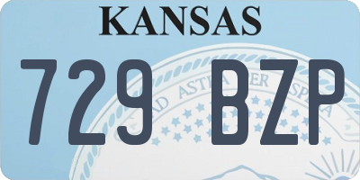 KS license plate 729BZP