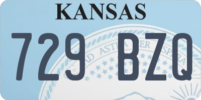 KS license plate 729BZQ