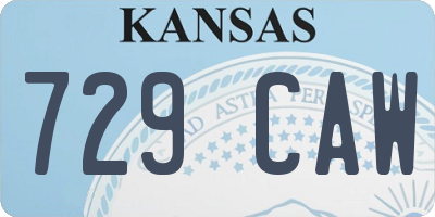 KS license plate 729CAW