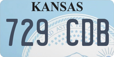 KS license plate 729CDB