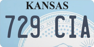 KS license plate 729CIA