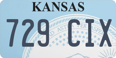 KS license plate 729CIX