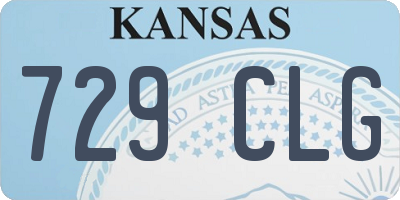 KS license plate 729CLG