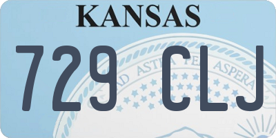 KS license plate 729CLJ