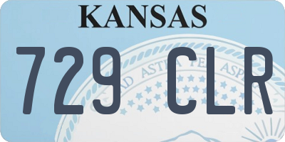 KS license plate 729CLR