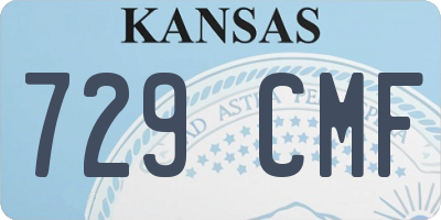 KS license plate 729CMF