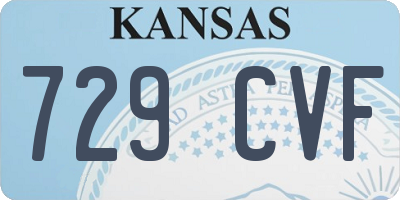 KS license plate 729CVF