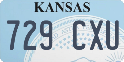 KS license plate 729CXU