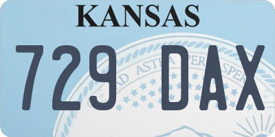KS license plate 729DAX