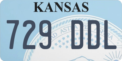 KS license plate 729DDL