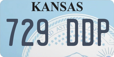 KS license plate 729DDP