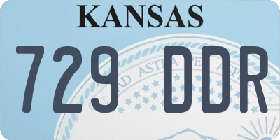 KS license plate 729DDR