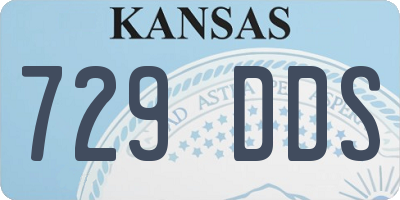 KS license plate 729DDS