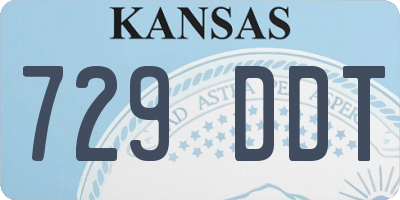 KS license plate 729DDT