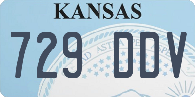 KS license plate 729DDV