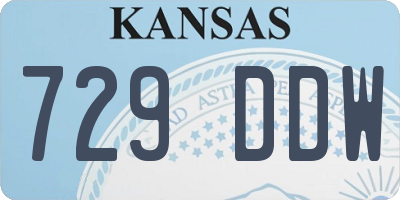 KS license plate 729DDW