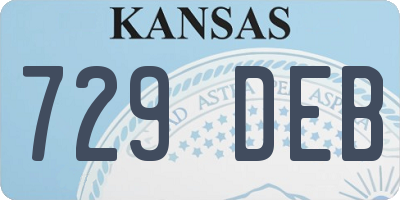 KS license plate 729DEB