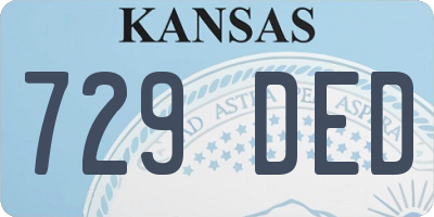 KS license plate 729DED