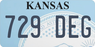 KS license plate 729DEG