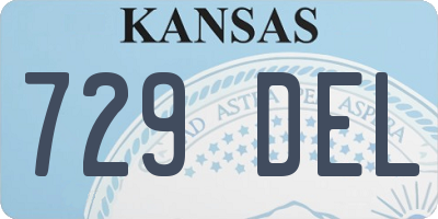 KS license plate 729DEL