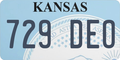 KS license plate 729DEO