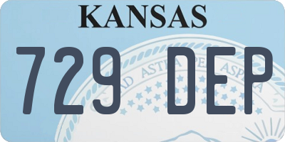KS license plate 729DEP