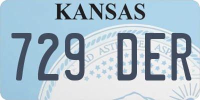 KS license plate 729DER