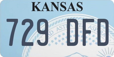 KS license plate 729DFD