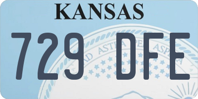 KS license plate 729DFE