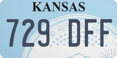 KS license plate 729DFF