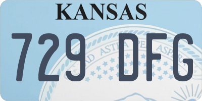KS license plate 729DFG
