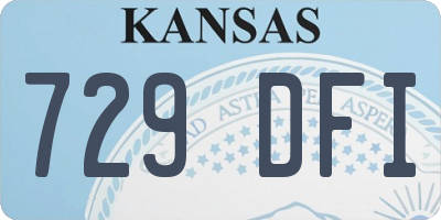 KS license plate 729DFI