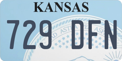 KS license plate 729DFN