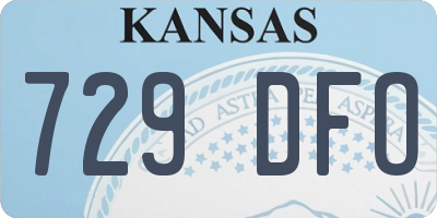 KS license plate 729DFO
